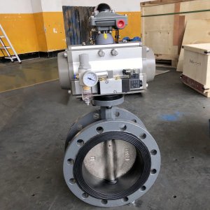 不銹鋼氣動dn200快裝蝶閥、粉體氣動蝶閥