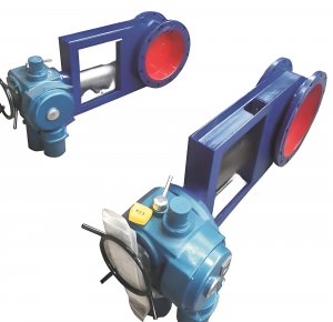 圓形電動調(diào)節(jié)插板閥DN300，國產(chǎn)電動插板